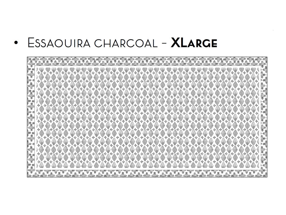 Tapis de vinyle - essaouira charcoal extra large - vinyl carpets