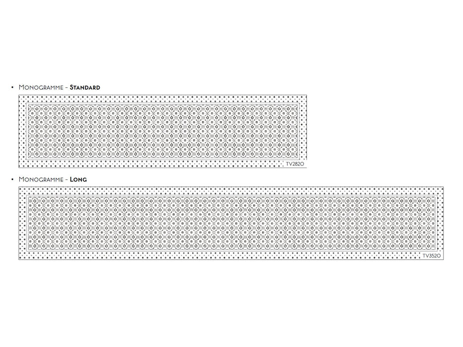 Chemin de table vinyle monogramme / table runner monogram