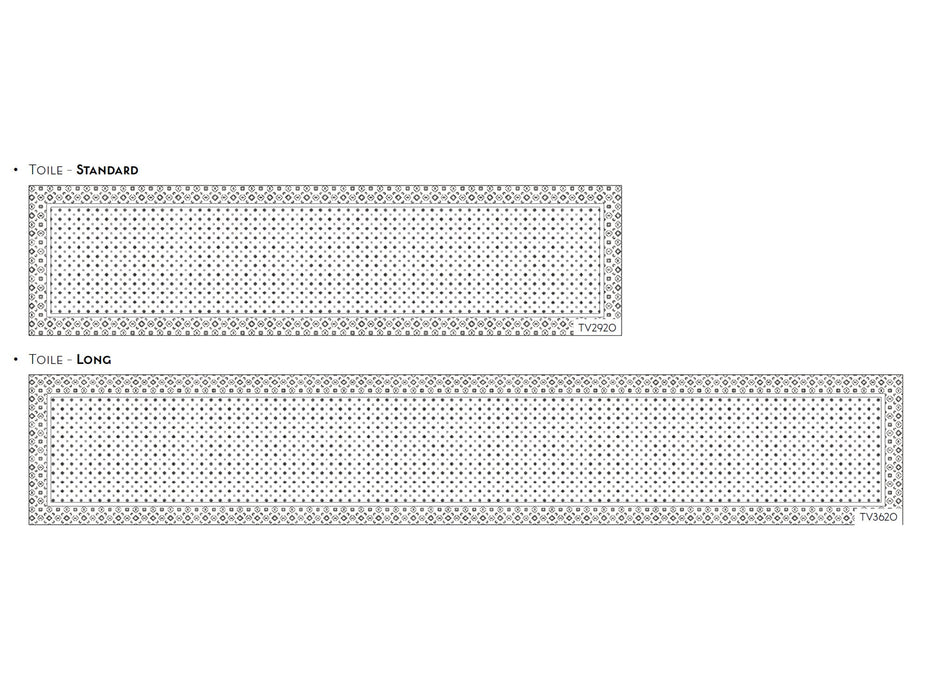 Chemin de table vinyle toile / table runner toile