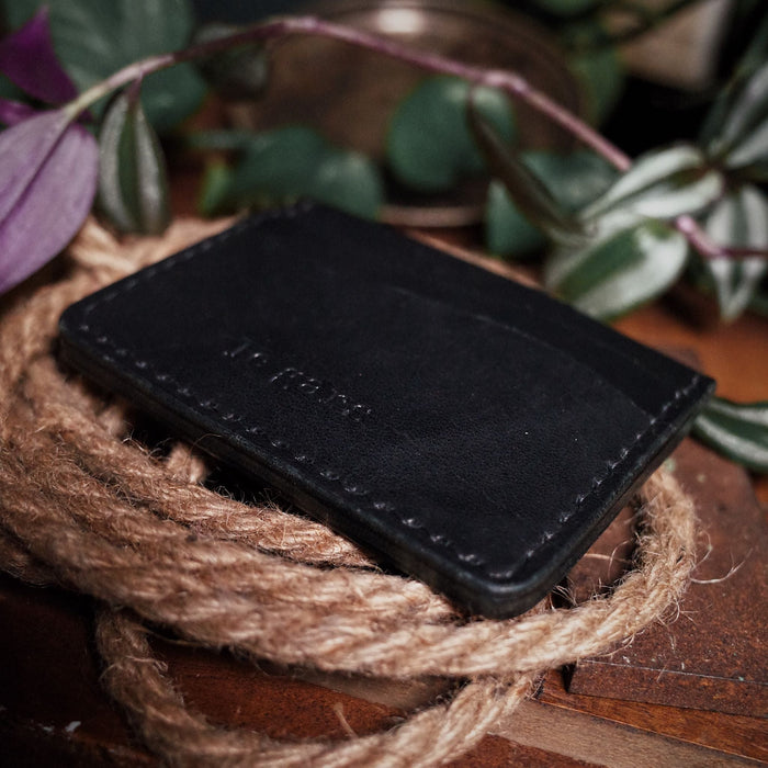 Luxurious black leather wallet made in Canada