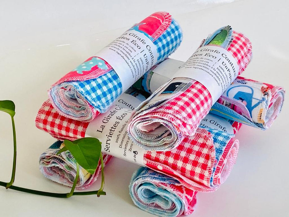 Serviette réutilisable, essuie-tout sans papier, chiffon de cuisine, zéro déchet, lingettes écologiques, tissu super absorbant
