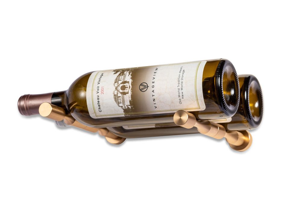 Vino pins mural tiges en métal pour 2 bouteilles