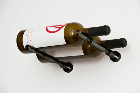 Vino pins mural tiges en métal pour 2 bouteilles