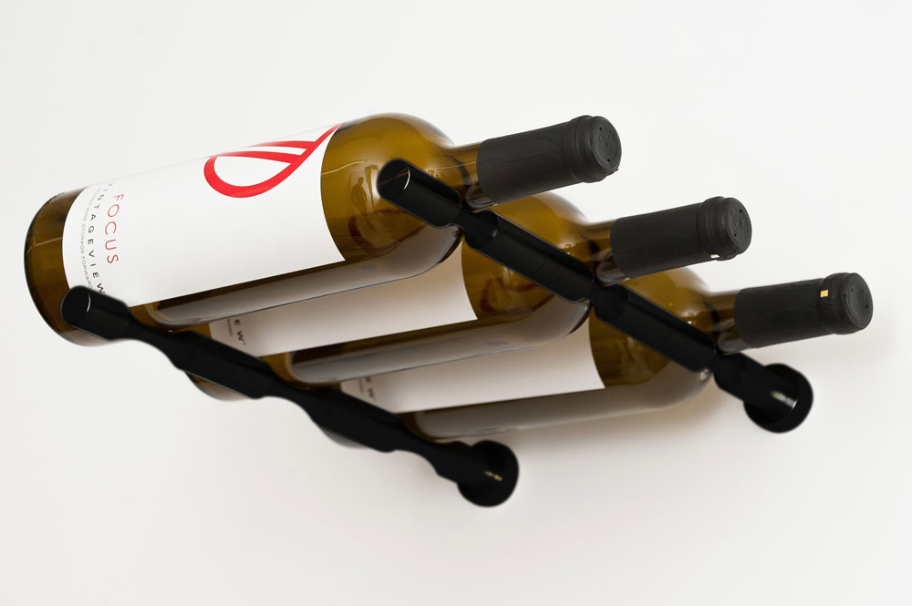 Vino pins mural tiges en métal pour 3 bouteilles