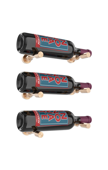 Kit vino pins designer: support présentoir mural pour 3 bouteilles de vin