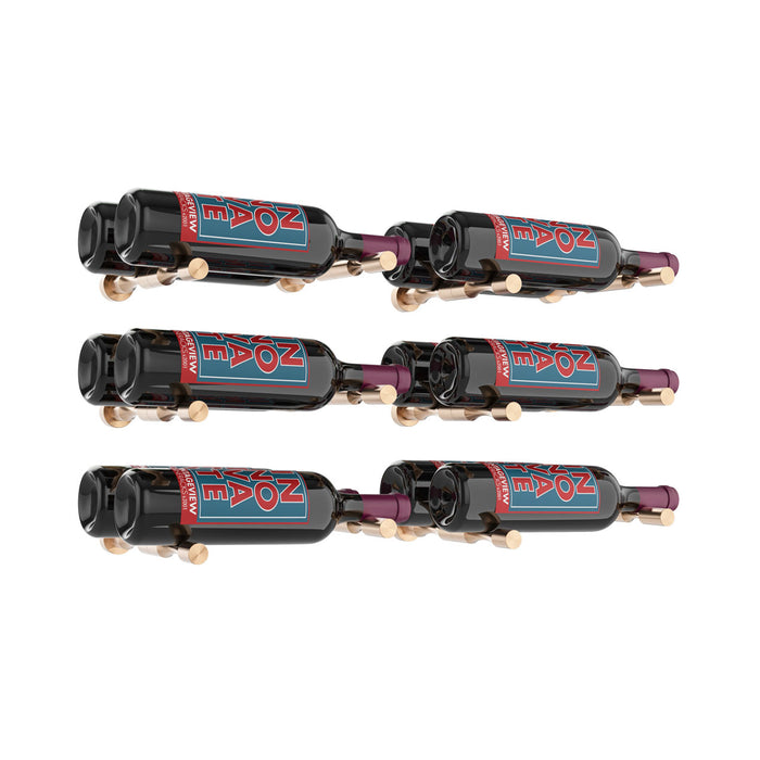 Kit vino pins designer: support présentoir mural pour 6 bouteilles de vin