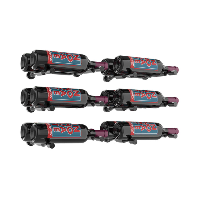 Kit vino pins designer: support présentoir mural pour 6 bouteilles de vin