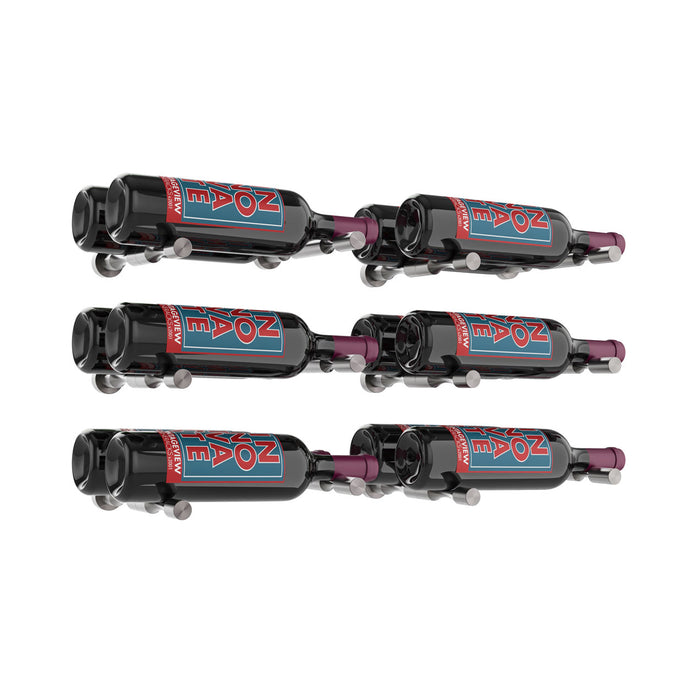 Kit vino pins designer: support présentoir mural pour 6 bouteilles de vin