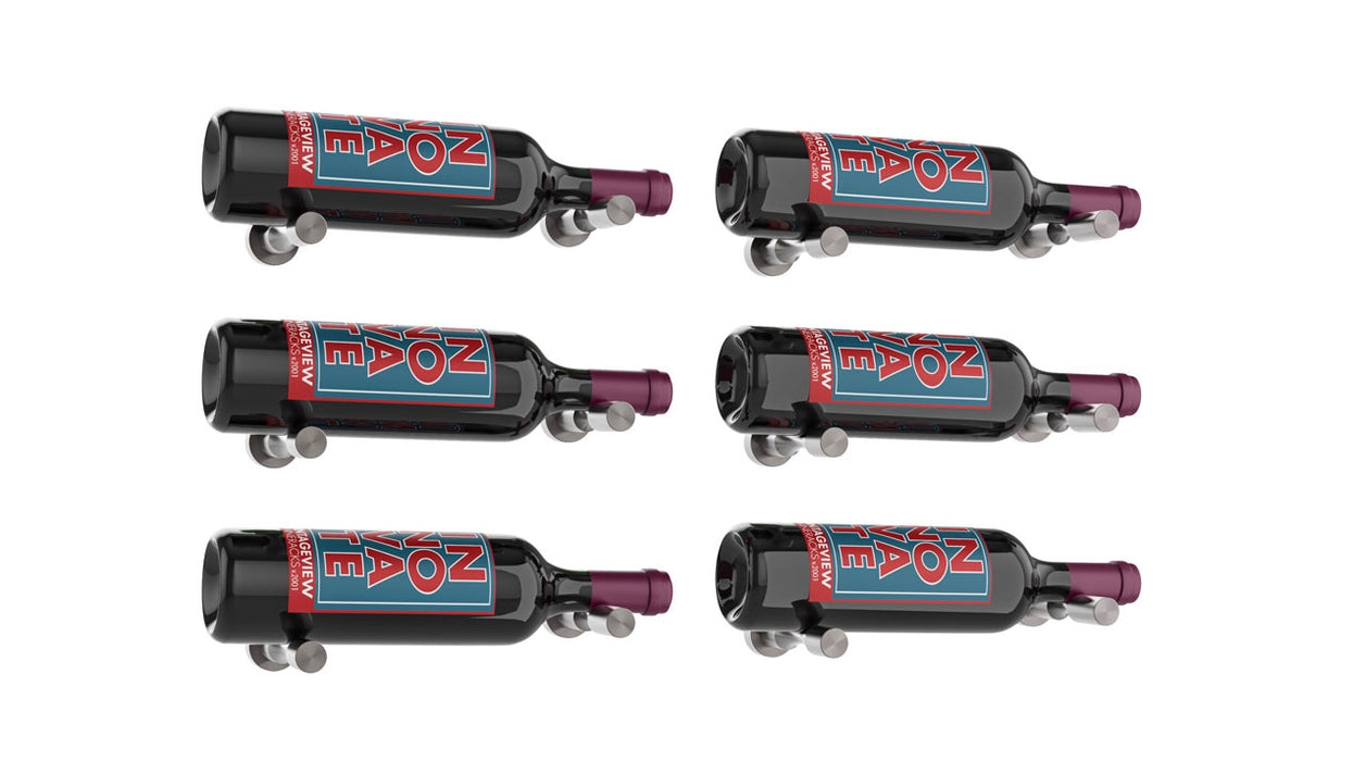 Kit vino pins designer: support présentoir mural pour 6 bouteilles de vin