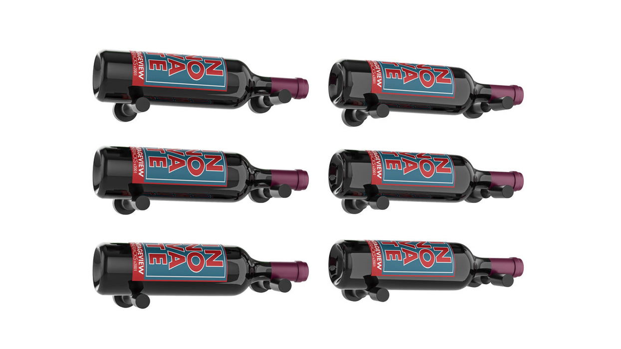 Kit vino pins designer: support présentoir mural pour 6 bouteilles de vin