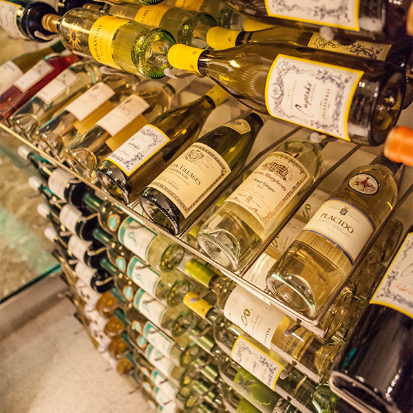 Série w support à bouteilles présentoir en métal (3 à 9 bouteilles)