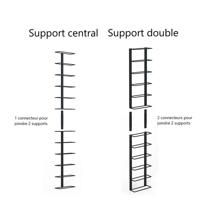 Connecteur pour support à bouteilles de vin