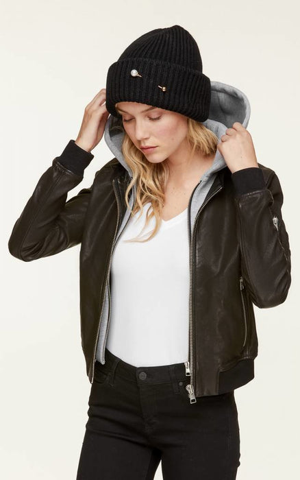 Tuque tricot avec broche anissa