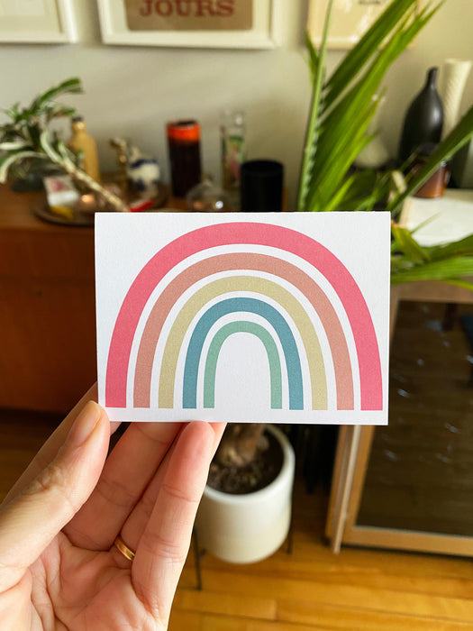 "Everything Will Be Okay" rainbow greeting card