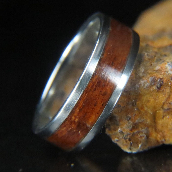 Atelier du bon bouleau Bagues Bague en bois et argent sterling ou or 14K - 18K personnalisée