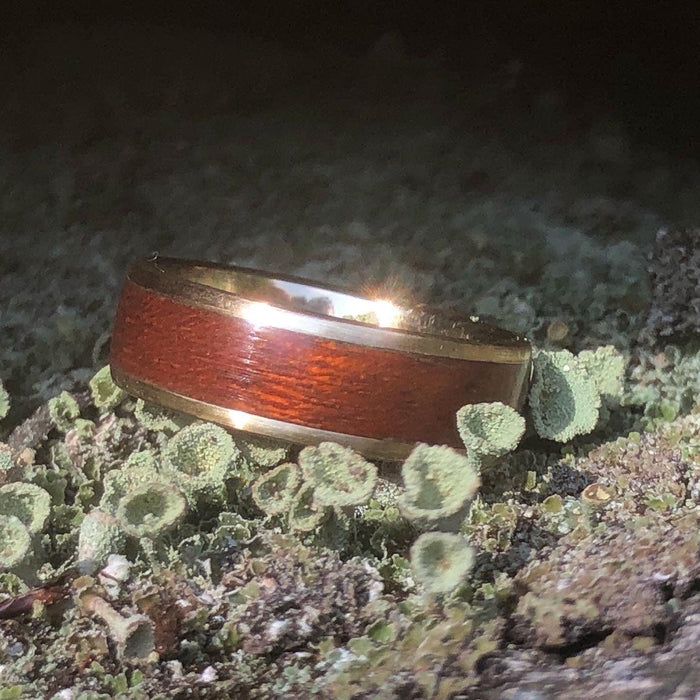 Atelier du bon bouleau Bagues Bague en bois et argent sterling ou or 14K - 18K personnalisée