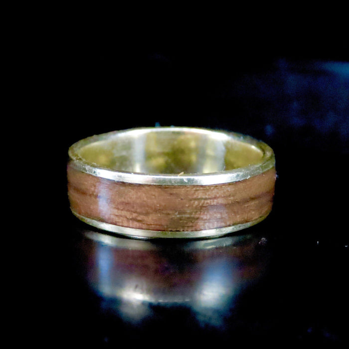 Atelier du bon bouleau Bagues Bague en bois et argent sterling ou or 14K - 18K personnalisée
