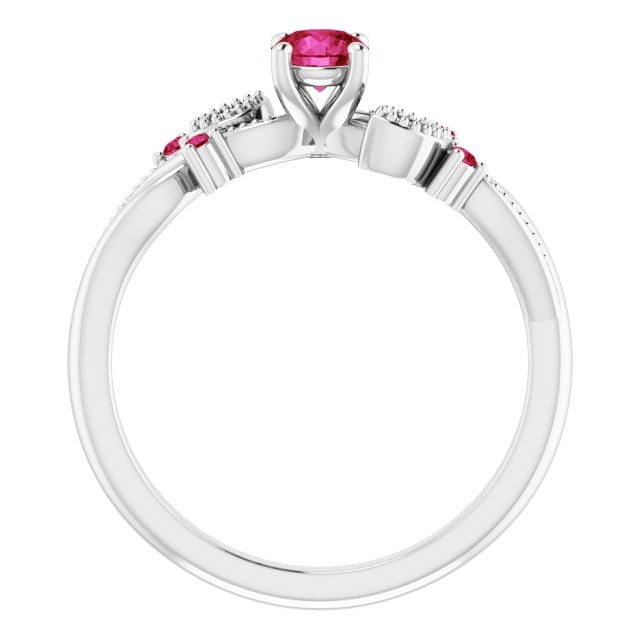 - Bagues Bague Enchanteresse en or 14K, diamants et rubis