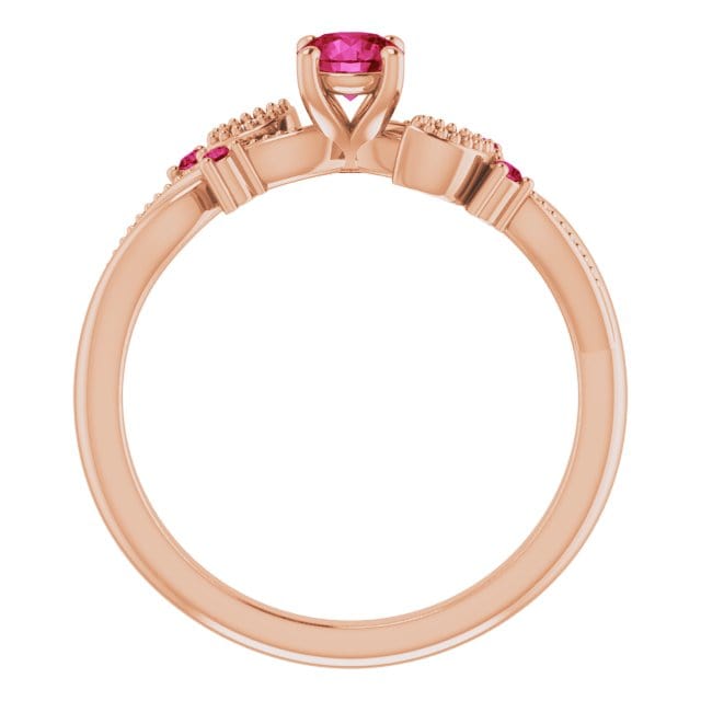 Mathieu Blanchard Bagues Bague Enchanteresse en or 14K, diamants et rubis