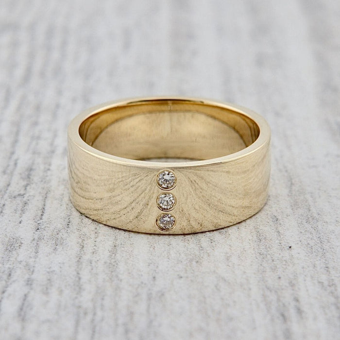 Mathieu Blanchard Bagues Bague jonc Urbain en or 14K - 18K et diamants