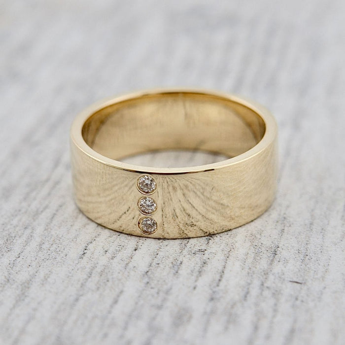 Mathieu Blanchard Bagues Bague jonc Urbain en or 14K - 18K et diamants