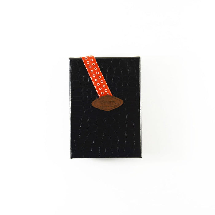 Noeud papillon rouge - pois blancs shweshwe