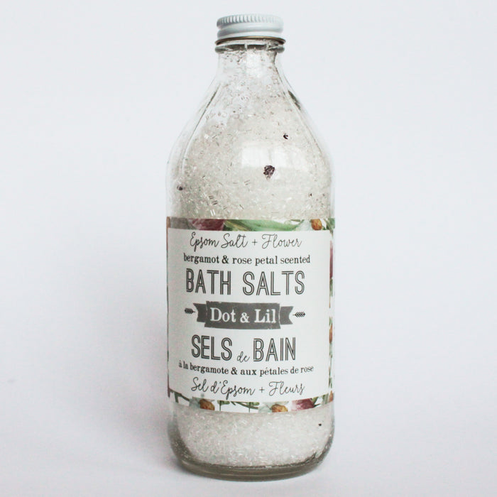 bergamot & rose petal bath salt