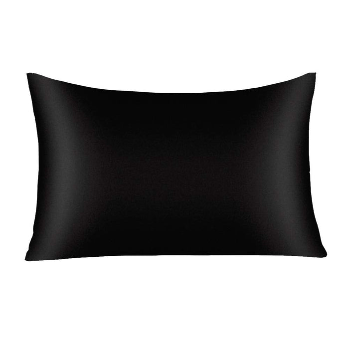 TAIE D'OREILLER EN SOIE 22 MOMMES - NOIR - Kimo Soaps