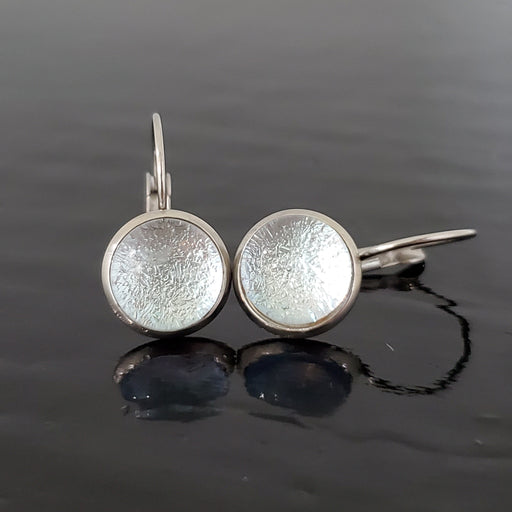 Boucles d'oreilles levier, argent transparent - Bijoux Le fil d'Ariane