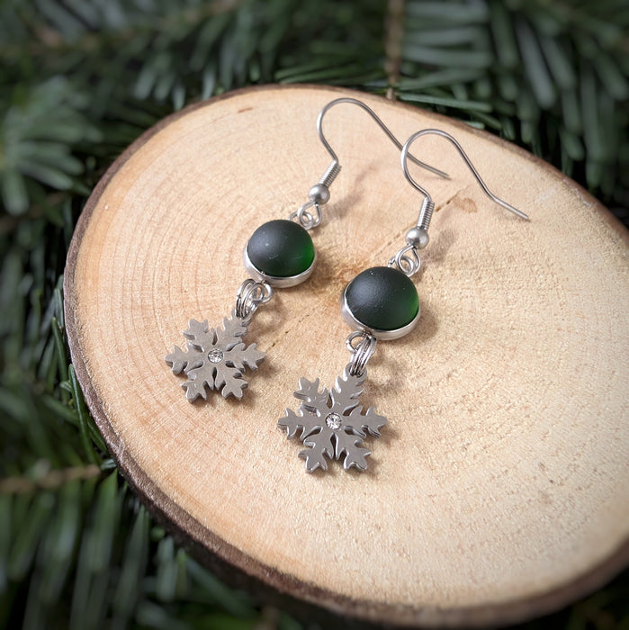 Boucles pendantes flocons