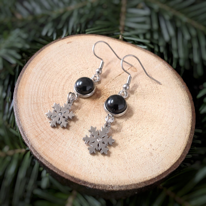 Boucles pendantes flocons