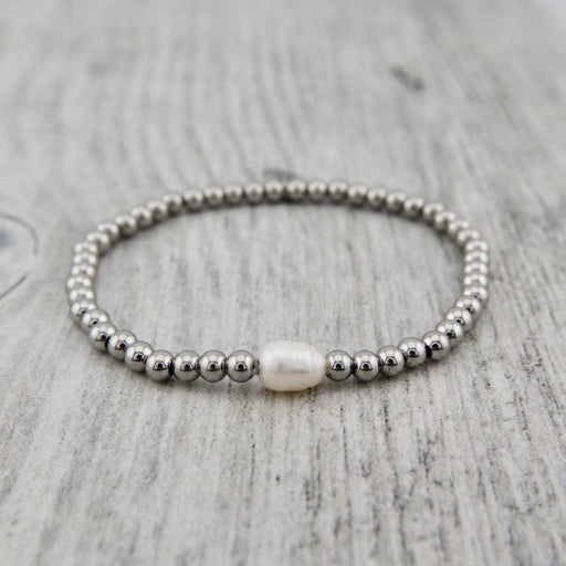 Mathieu Blanchard Bracelet Argent Bracelet Zéphyr en acier et perles