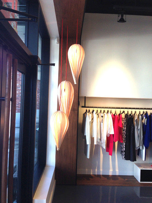 Lampe cry baby 31"/ merisier blanc