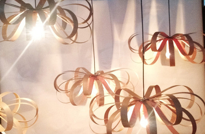 Lampe june / merisier rouge