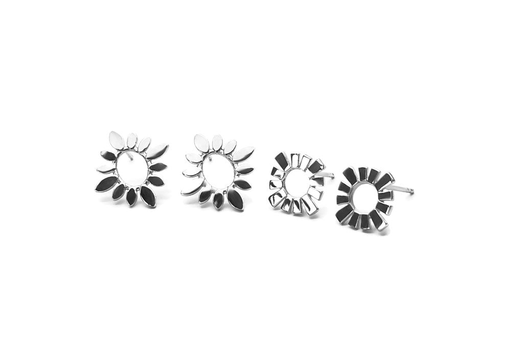 Soleil d'été │ boucles d'oreilles en argent sterling sans oxydation