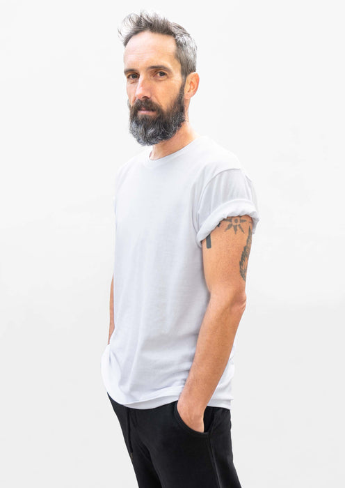 2 t-shirts blanc - bleu marine