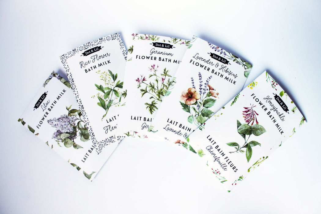 rice flower bath milk sachet