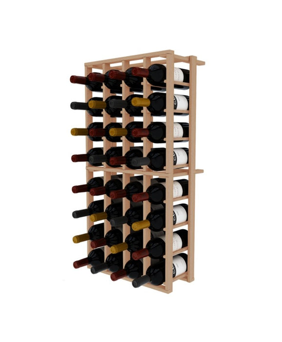 Casiers à bouteilles de vin en acajou 4 colonnes (32 à 48 bouteilles)