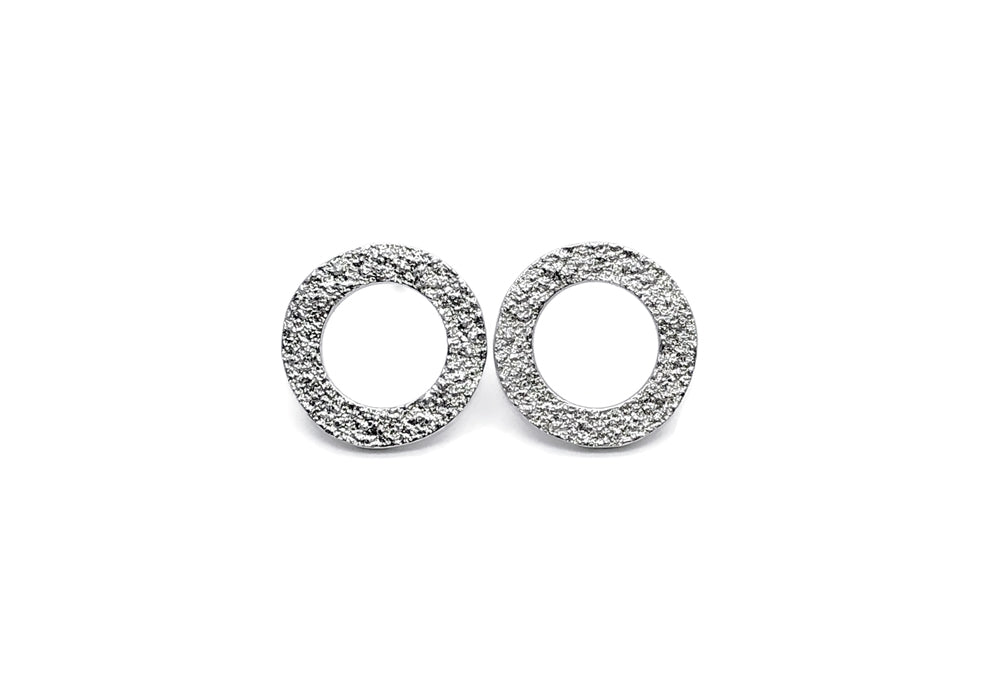 La belle traversée │ boucles d'oreilles texturées │ argent sterling recyclé