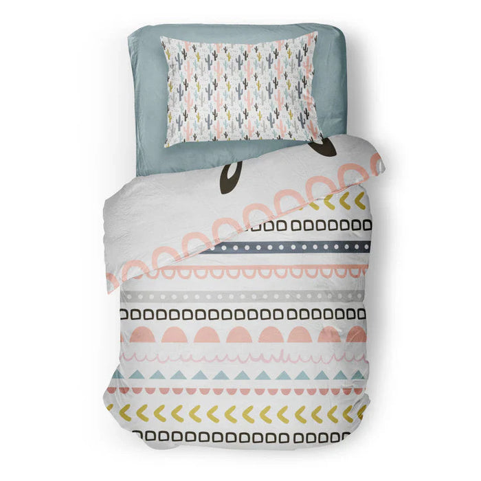 Housse de couette ou douillette lamas -réversible ( fait au québec) - taie incluse