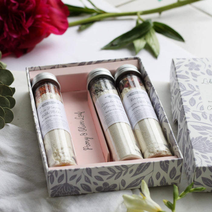 library of bath milk gift set