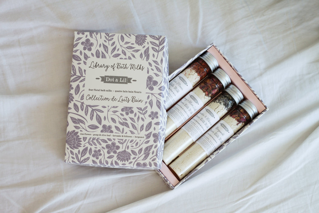 library of bath milk gift set