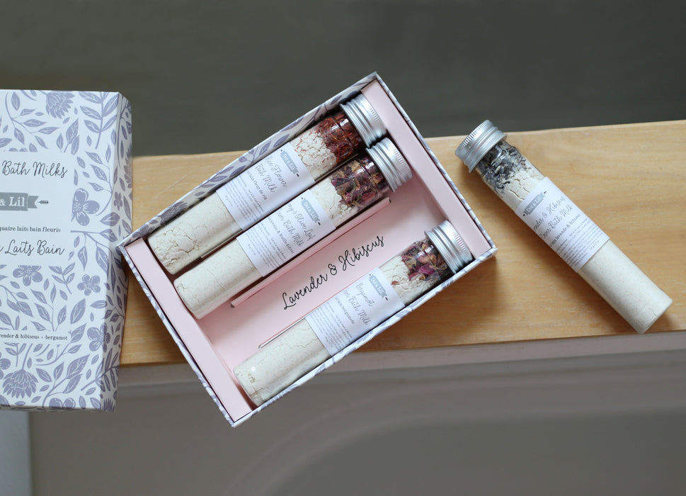 library of bath milk gift set