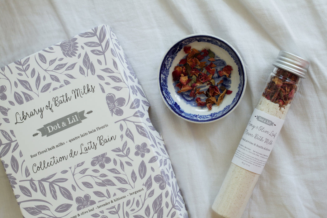 library of bath milk gift set