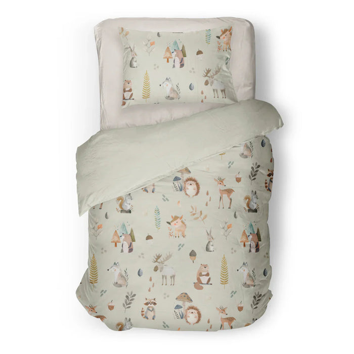 Housse de couette ou douillette loup -réversible ( fait au québec) - taie incluse