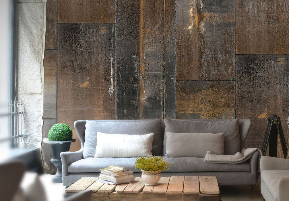 METAL OXIDATION WALLPAPER - PAPIER PEINT MÉTAL OXYDÉ walldecor-wallmurals WYNIL   