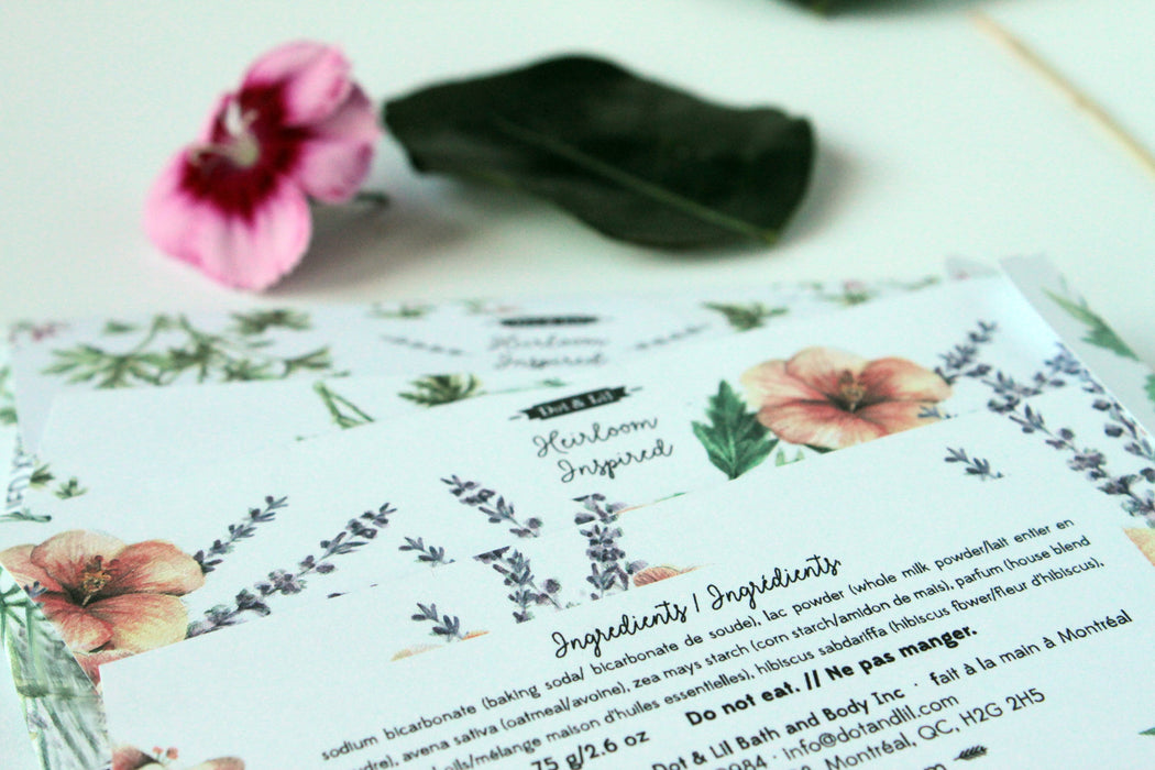 lavender & hibiscus flower bath milk sachet