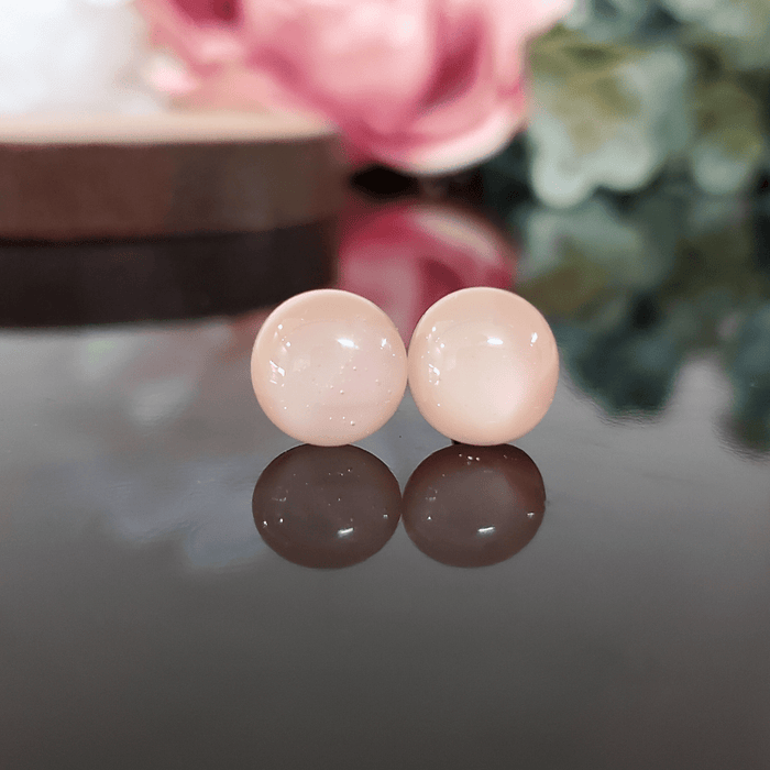 Boucles de l'ensemble mini coeur beige symétrique