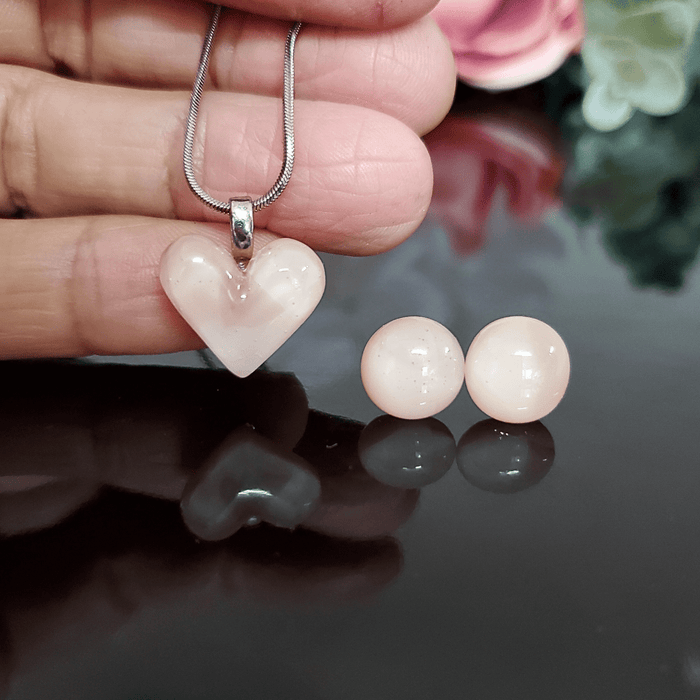 Mini coeur beige symétrique