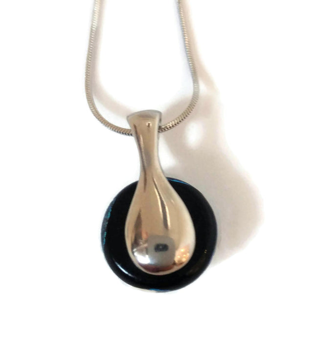 Mini pendentif, orange, verre fusion